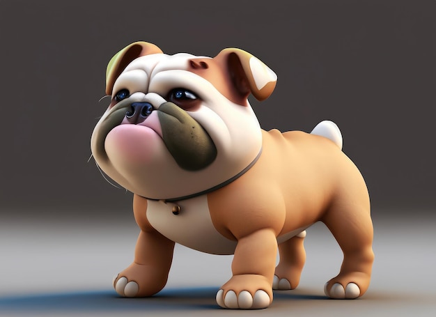 Foto el personaje de bulldog 3d