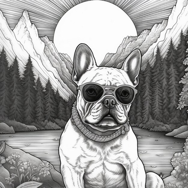 personaje de bulldog lindo