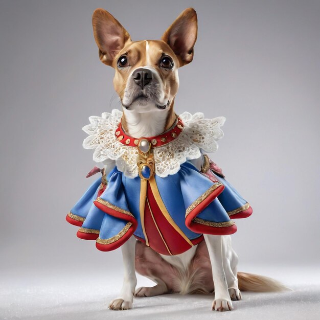 Foto personaje canino antropomórfico aislado en el fondo