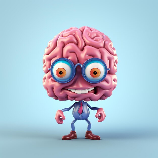 Foto un personaje cerebral