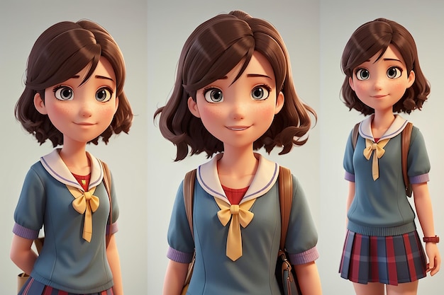 Un personaje de colegiala.