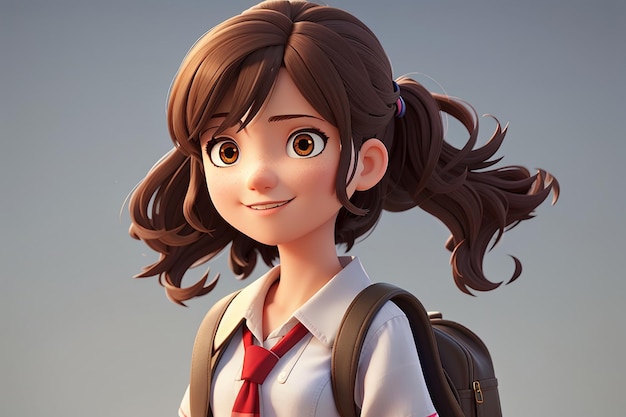 Un personaje de colegiala.