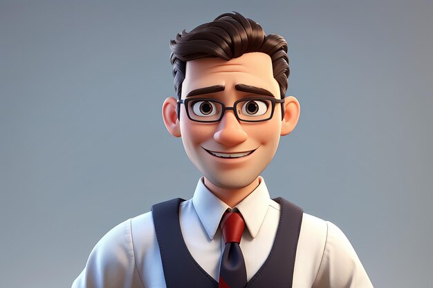 Personaje comercial de dibujos animados en 3D