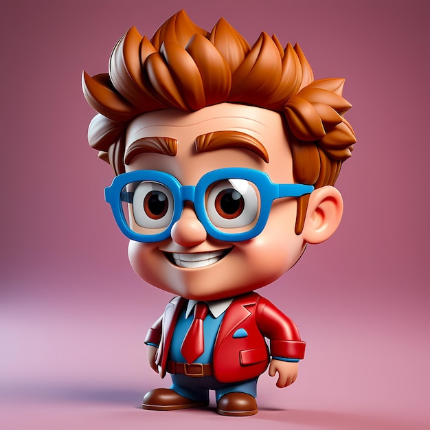 Foto personaje de dibujos animados en 3d ilustración de dibuyos animados felices en 3d cartoon de personajes divertidos para niños