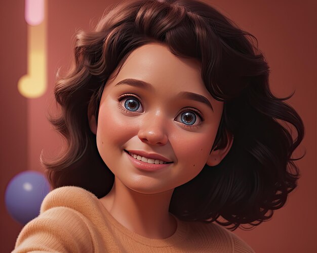 Un personaje de dibujos animados en 3D