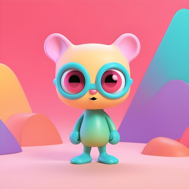 Personaje de dibujos animados en 3D