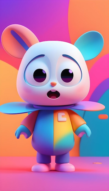 Personaje de dibujos animados en 3D