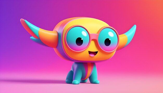 Personaje de dibujos animados en 3D