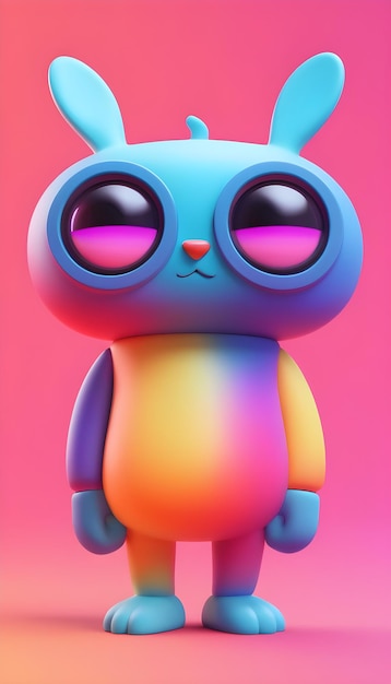 Personaje de dibujos animados en 3D