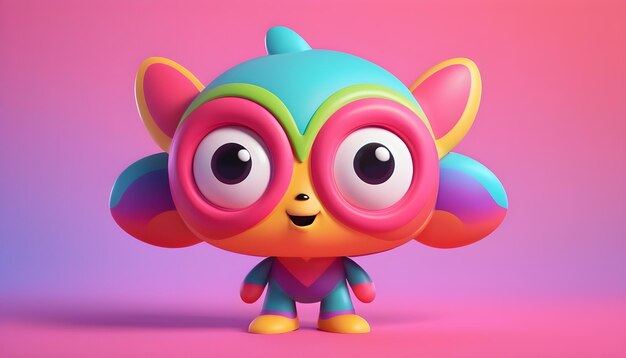 Personaje de dibujos animados en 3D