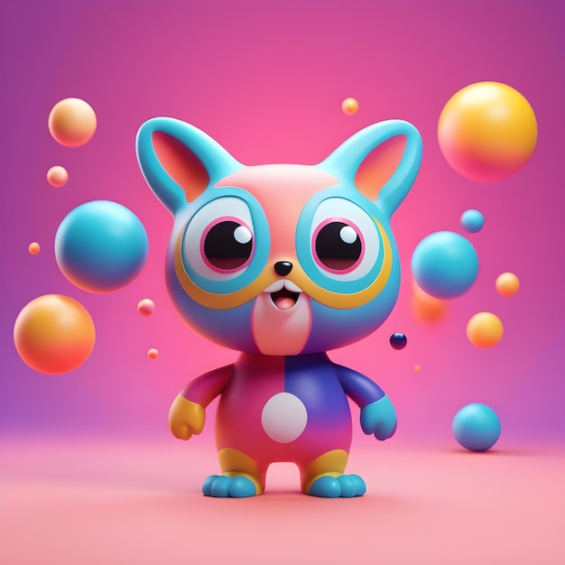 Personaje de dibujos animados en 3D