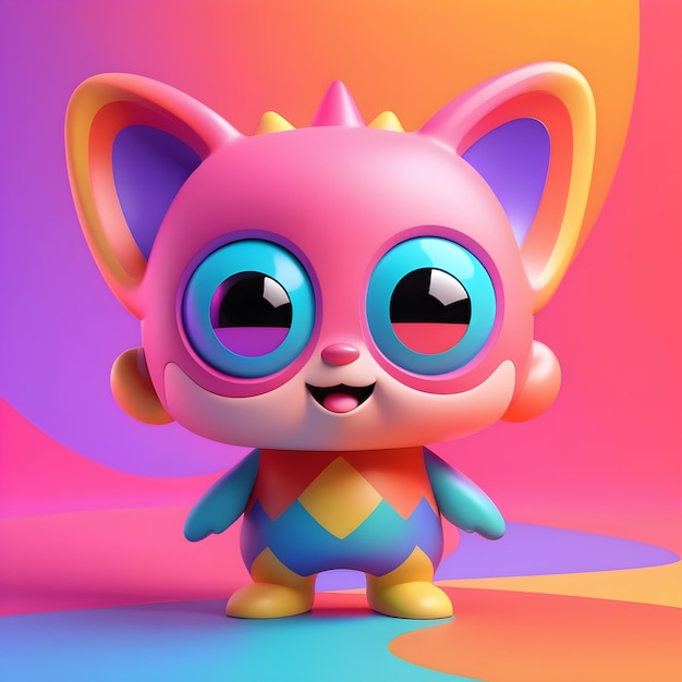 Personaje de dibujos animados en 3D