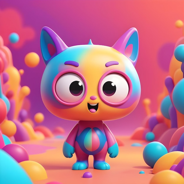 Personaje de dibujos animados en 3D