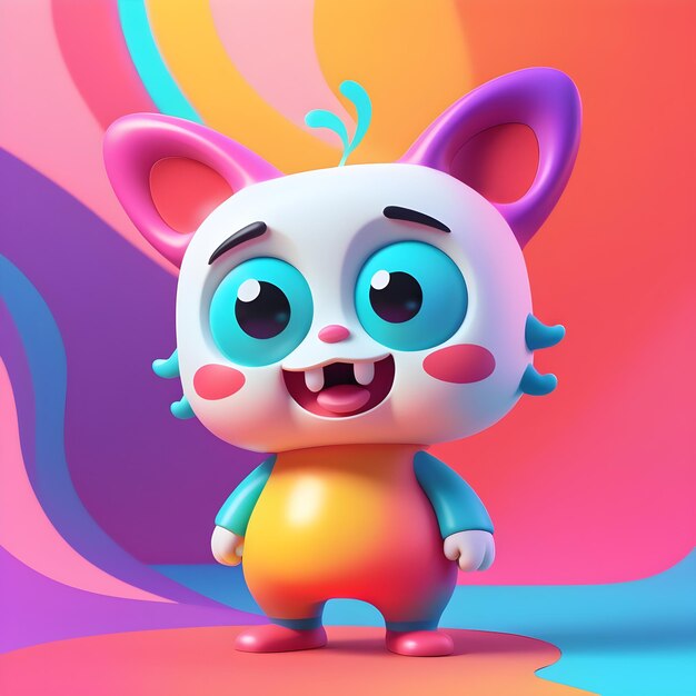 Personaje de dibujos animados en 3D