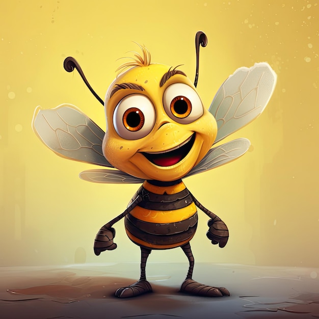 Personaje de dibujos animados de abeja