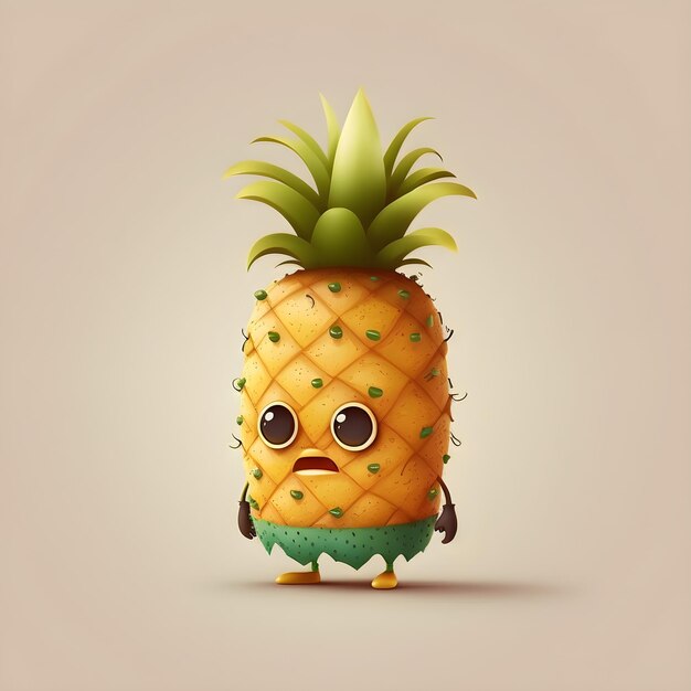 personaje de dibujos animados de ananas