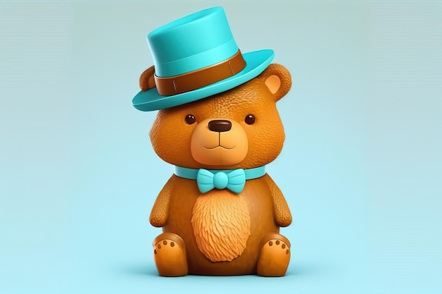 personaje de dibujos animados divertido oso