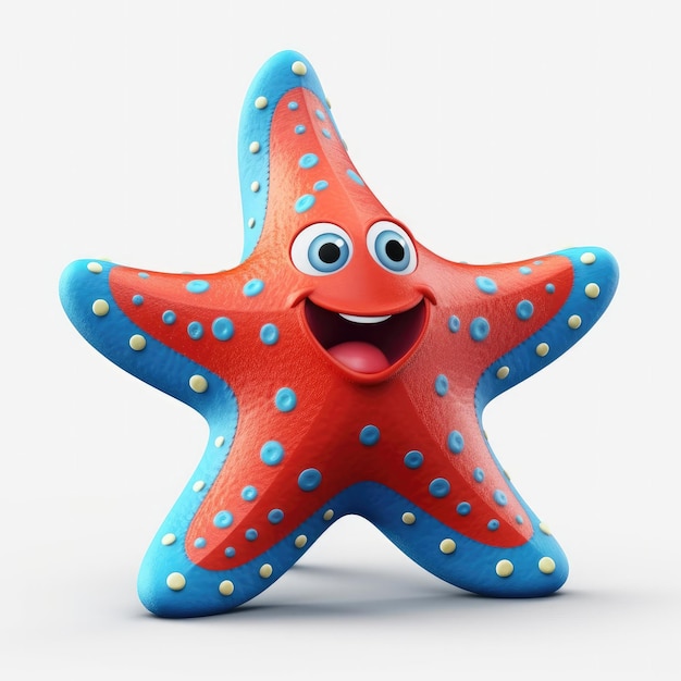 Personaje de dibujos animados de estrellas de mar