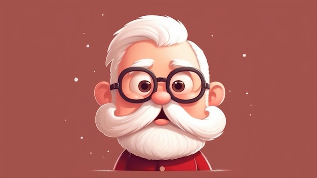 Un personaje de dibujos animados con gafas y bigote.