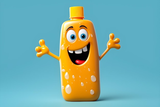 Un personaje de dibujos animados con una gorra amarilla.