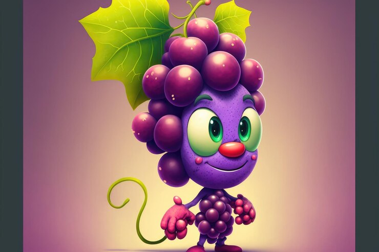 Foto un personaje de dibujos animados con una hoja verde en la nariz y una nariz roja.