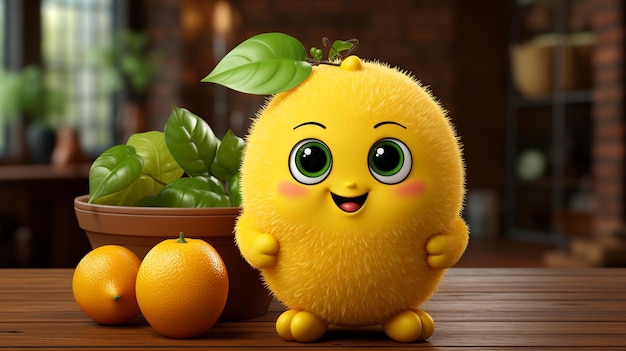 personaje de dibujos animados de limón