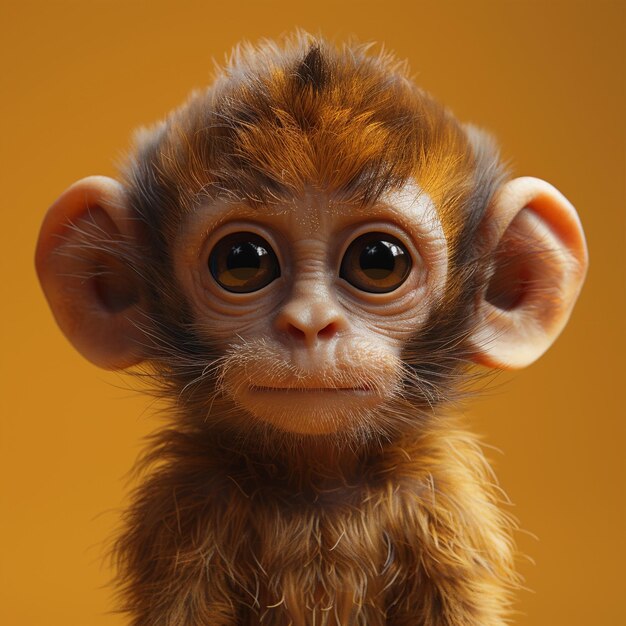 Personaje de dibujos animados de mono en 3D