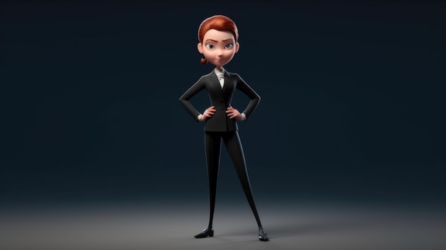 Un personaje de dibujos animados de la película animada Boss Lady.