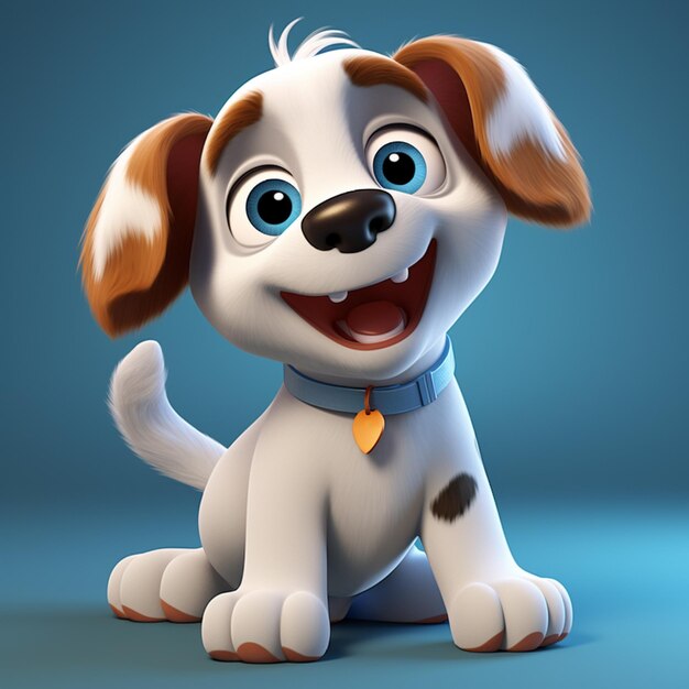 Personaje de dibujos animados renderizado en 3D de perro