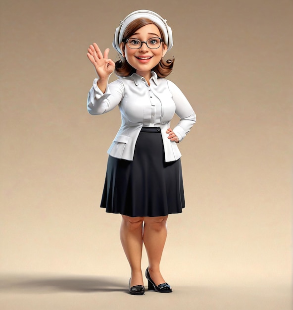un personaje de dibujos animados en un traje de negocios y gafas