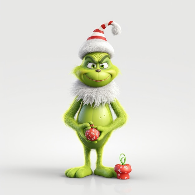 El personaje del Grinch aislado en blanco