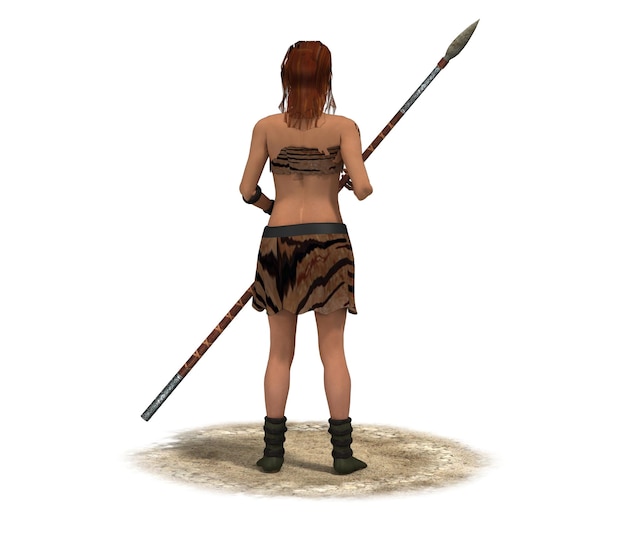 personaje guerrero cg renderizado ilustración 3D