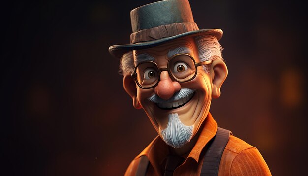 Un personaje de Halloween como un personaje de Pixar Detalle épico Cinematográfico