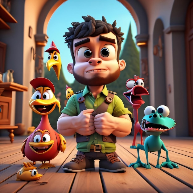 personaje de hombre para animación 3d