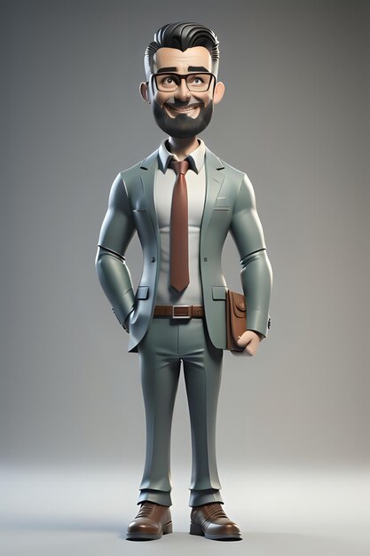 Personaje de ilustración 3d hecho con IA generativa