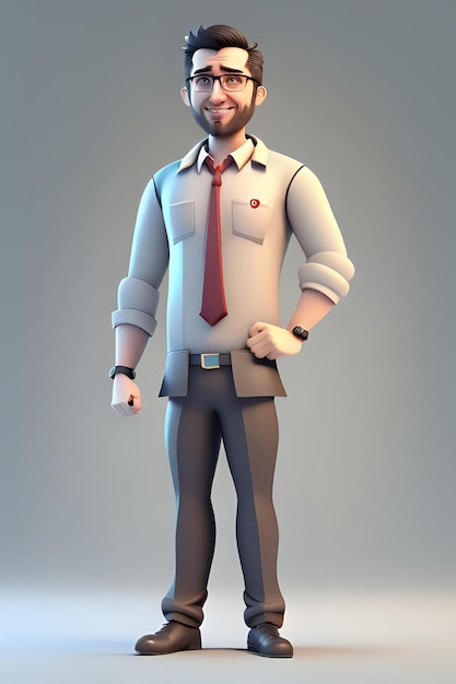 Personaje de ilustración 3d hecho con IA generativa