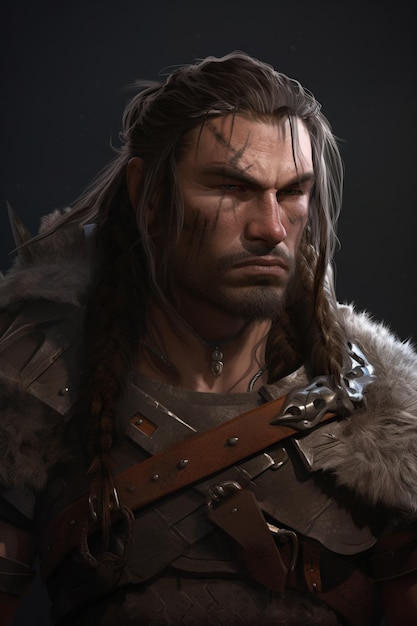 Un personaje del juego Witcher.