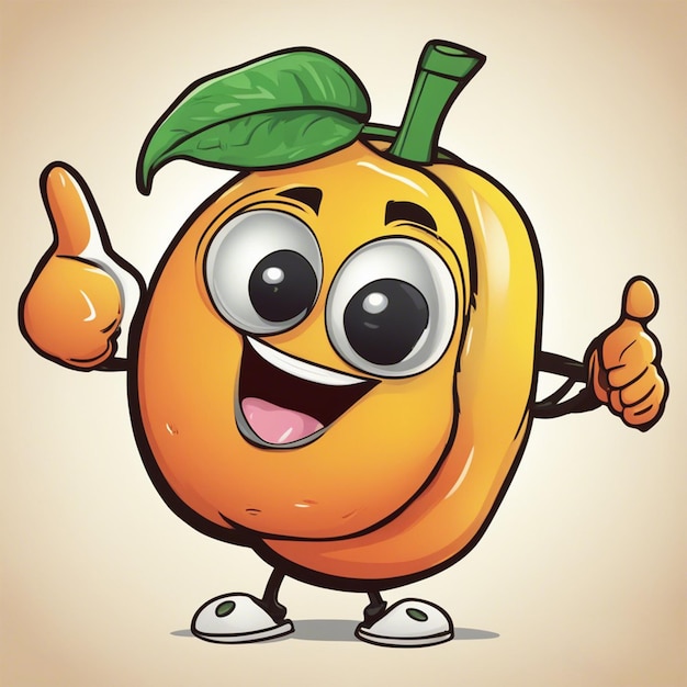 El personaje de mango de dibujos animados