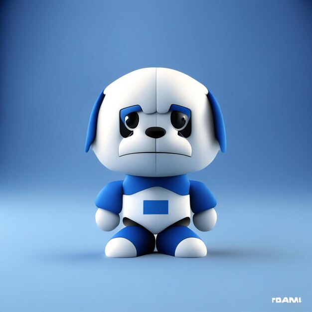 Foto personaje mascota en colores rojo, azul y blanco. ai generativa.