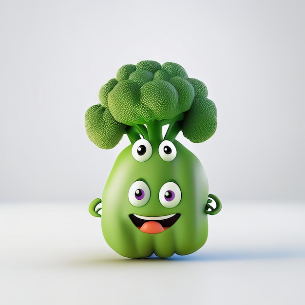 Foto personaje de la mascota vegetal inteligencia artificial generativa