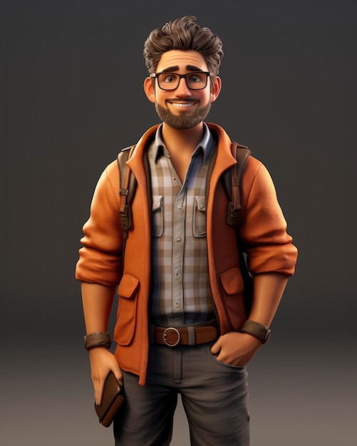 Foto un personaje masculino en 3d