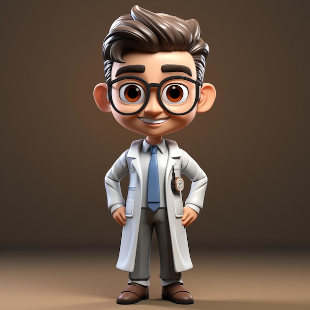 personaje médico 3d