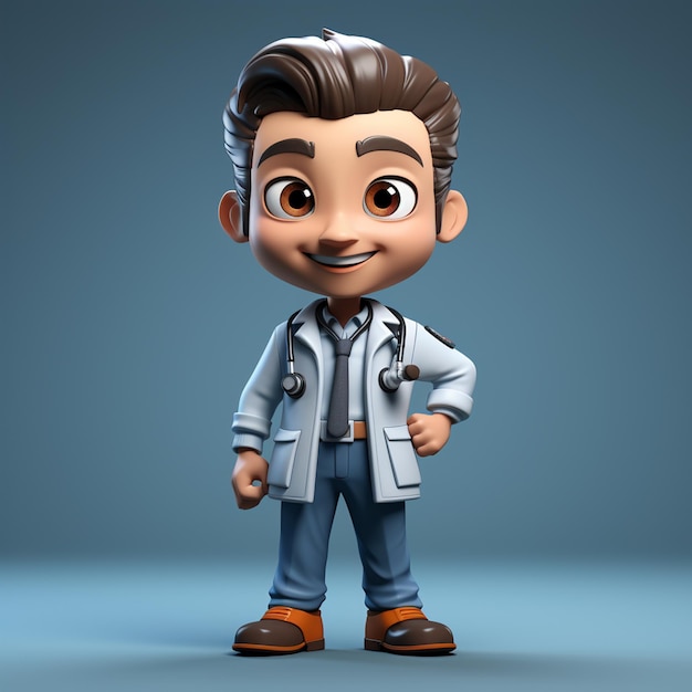 personaje médico 3d