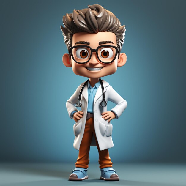 personaje médico 3d