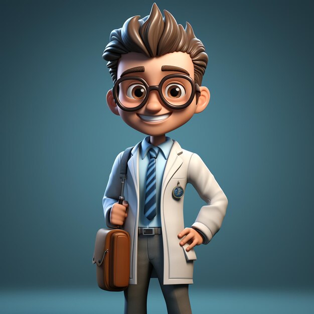 personaje médico 3d