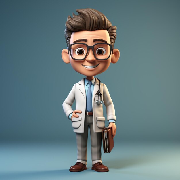 personaje médico 3d