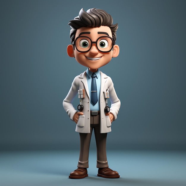 personaje médico 3d