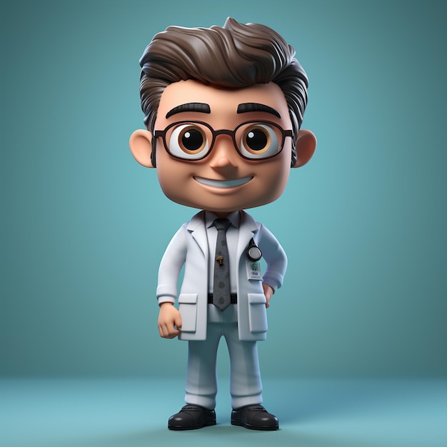 personaje médico 3d