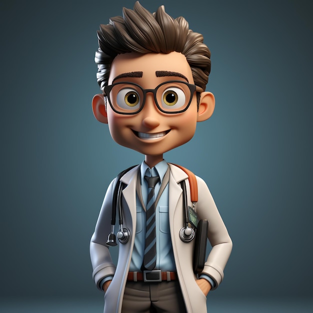 personaje médico 3d