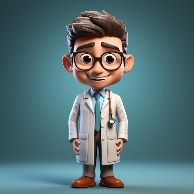 personaje médico 3d